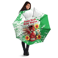 Wales Saint David’s Day Personalized Umbrella Funny Welsh Dragon Daffodil - Wonder Print Shop