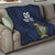 Custom San Marino Football Quilt La Serenissima Pixellated Pattern