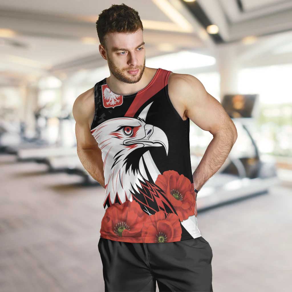 Personalized Poland Eagle Men Tank Top Rzeczpospolita Polska Poppy Flower