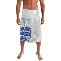 Custom England Fooball Lavalava The Three Lions Blue Version