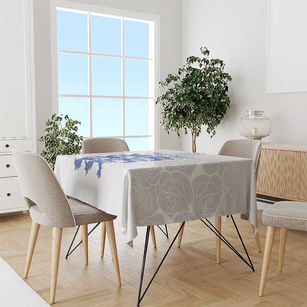 Custom England Fooball Tablecloth The Three Lions Blue Version