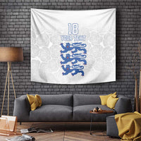 Custom England Fooball Tapestry The Three Lions Blue Version