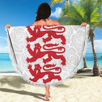 Custom England Fooball Beach Blanket The Three Lions Red Version