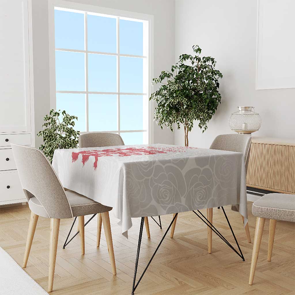 Custom England Fooball Tablecloth The Three Lions Red Version