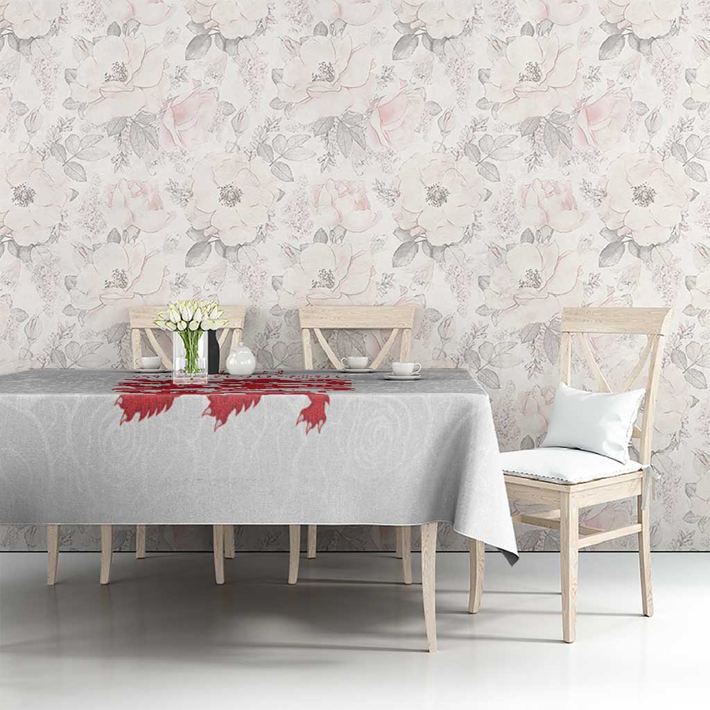 Custom England Fooball Tablecloth The Three Lions Red Version