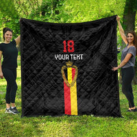 Custom Belgium Football Quilt De Rode Duivels