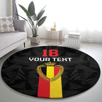 Custom Belgium Football Round Carpet De Rode Duivels