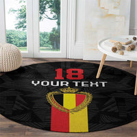 Custom Belgium Football Round Carpet De Rode Duivels