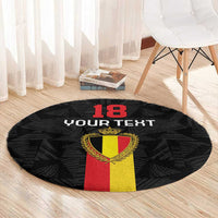 Custom Belgium Football Round Carpet De Rode Duivels