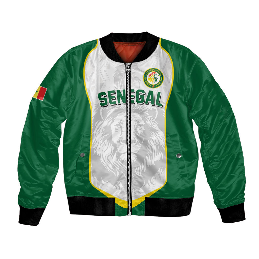 Custom Senegal Football 2026 Bomber Jacket Proud Lions of Teranga Spirit