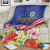 Puerto Rico Coat Of Arm Blanket With Thespesia Grandiflora Flowers