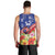 Puerto Rico Coat Of Arm Men Tank Top With Thespesia Grandiflora Flowers - Wonder Print Shop