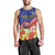 Puerto Rico Coat Of Arm Men Tank Top With Thespesia Grandiflora Flowers - Wonder Print Shop