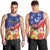 Puerto Rico Coat Of Arm Men Tank Top With Thespesia Grandiflora Flowers - Wonder Print Shop