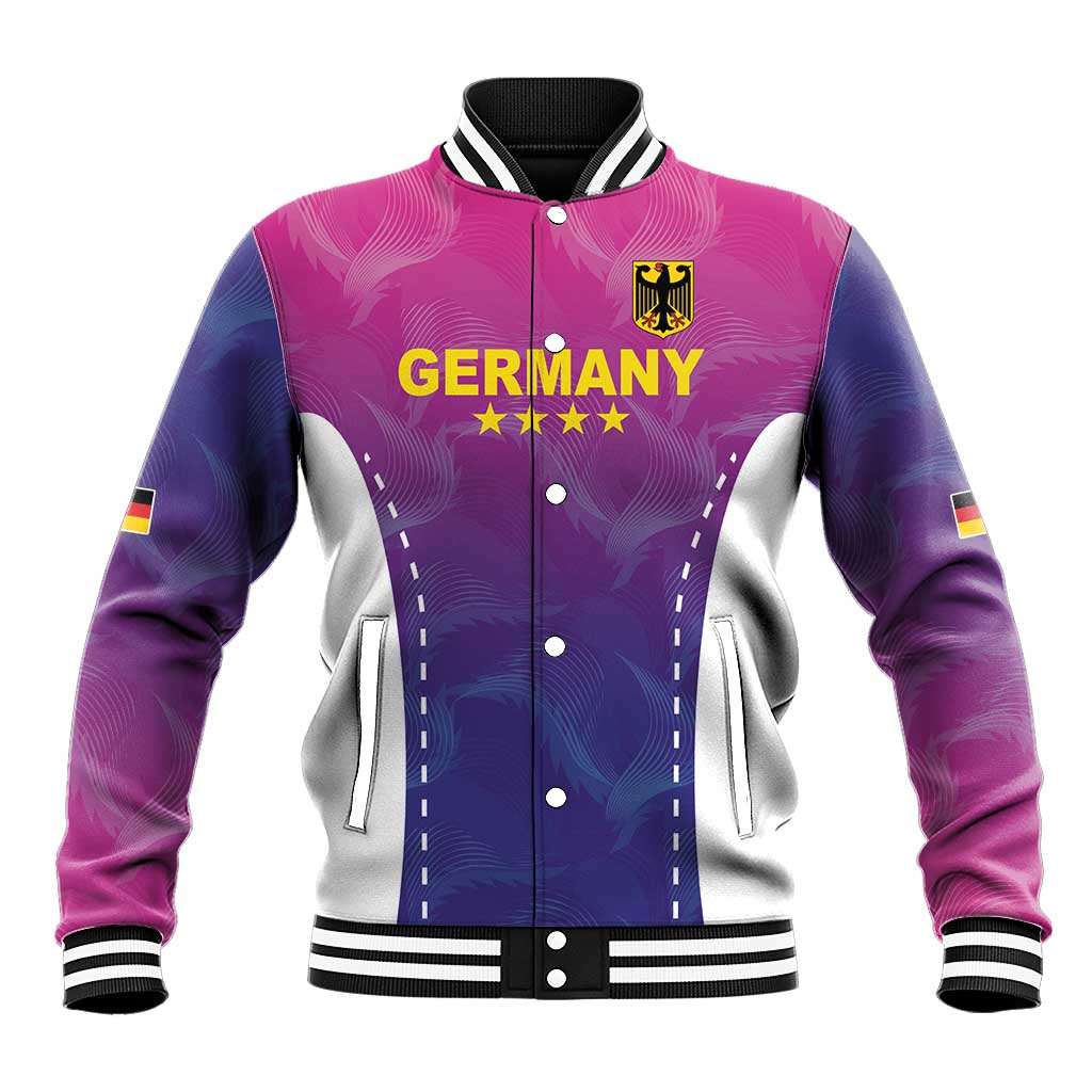 Custom Germany Football Baseball Jacket Pink Version - Wonder Print Shop