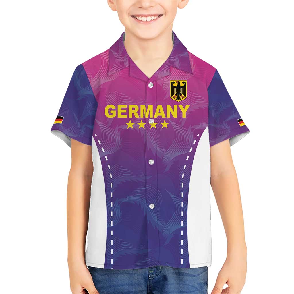 Custom Germany Football Kid Hawaiian Shirt Pink Version - Wonder Print Shop