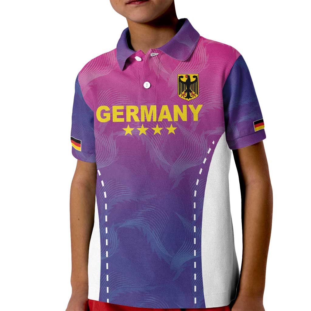 Custom Germany Football Kid Polo Shirt Pink Version - Wonder Print Shop