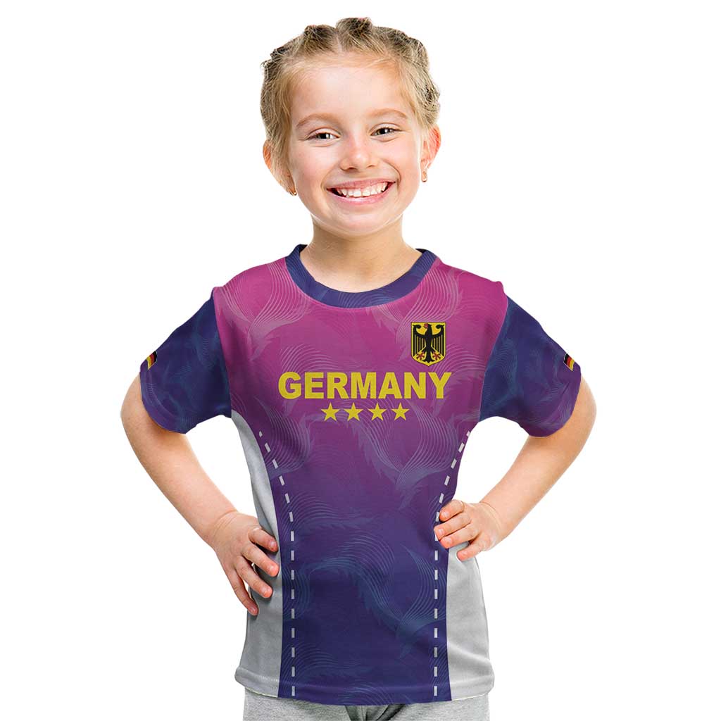 Custom Germany Football Kid T Shirt Pink Version - Wonder Print Shop