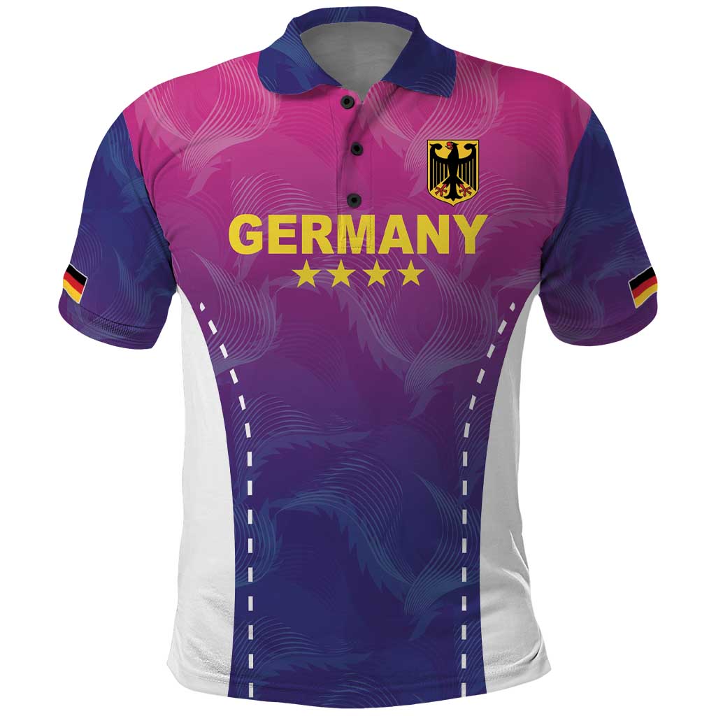 Custom Germany Football Polo Shirt Pink Version - Wonder Print Shop