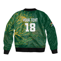 Custom Rugby South Africa Bomber Jacket Springboks Mascot - Wonder Print Shop