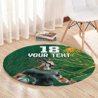 Custom Rugby South Africa Round Carpet Springboks Mascot - Wonder Print Shop
