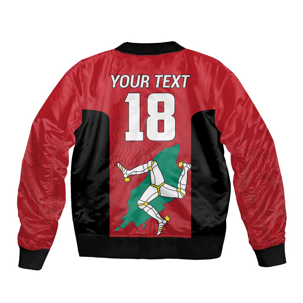 Custom Isle of Man Cricket Bomber Jacket Quocunque Jeceris Stabit - Wonder Print Shop