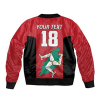 Custom Isle of Man Cricket Bomber Jacket Quocunque Jeceris Stabit - Wonder Print Shop