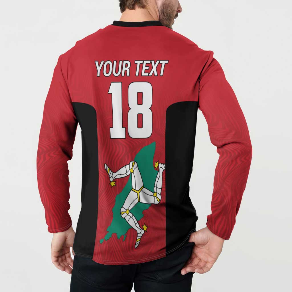 Custom Isle of Man Cricket Button Sweatshirt Quocunque Jeceris Stabit - Wonder Print Shop