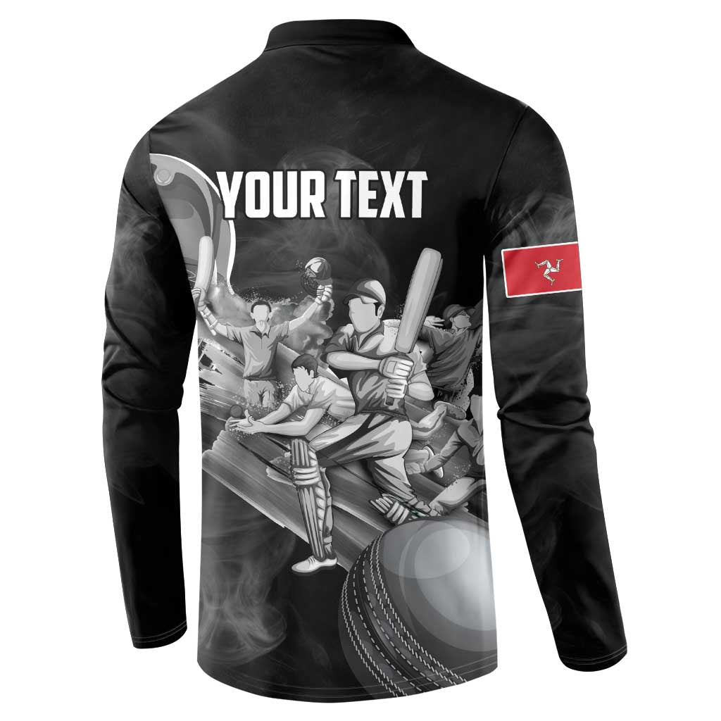 Personalized Isle of Man Cricket Button Sweatshirt Go Champion - Wonder Print Shop
