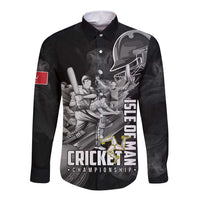 Personalized Isle of Man Cricket Long Sleeve Button Shirt Go Champion - Wonder Print Shop