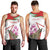 Lebanon Striped Hyena Men Tank Top With Cyclamen Flowers - Wonder Print Shop