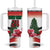 Custom Lebanon Independence Day Tumbler With Handle Cyclamen Flowers Blooming - Wonder Print Shop