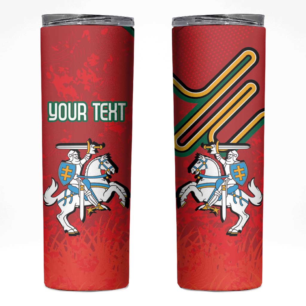 Personalized Lithuania Coat Of Arms Skinny Tumbler Special Version - Wonder Print Shop