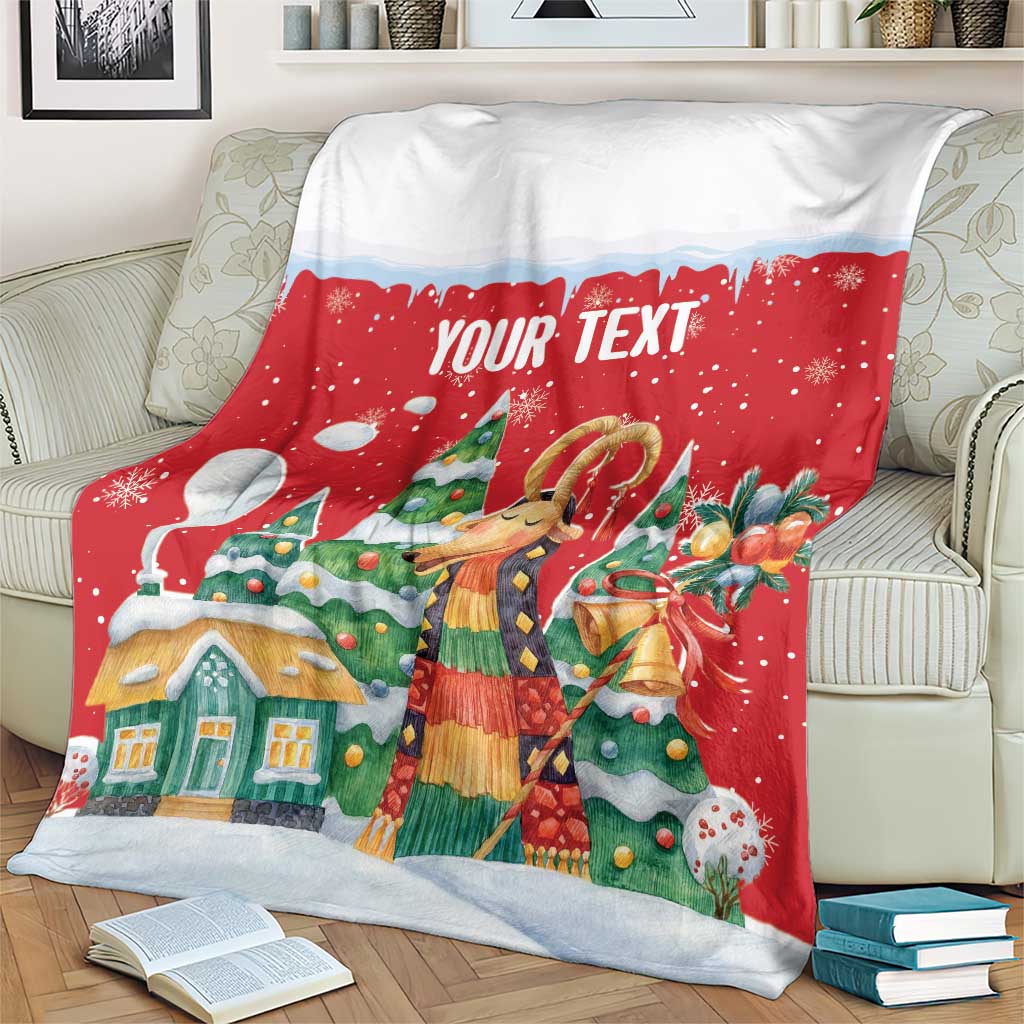 Romania Christmas Personalized Blanket Romanian Folklore Capra Goat - Wonder Print Shop