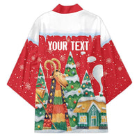 Romania Christmas Personalized Kimono Romanian Folklore Capra Goat - Wonder Print Shop