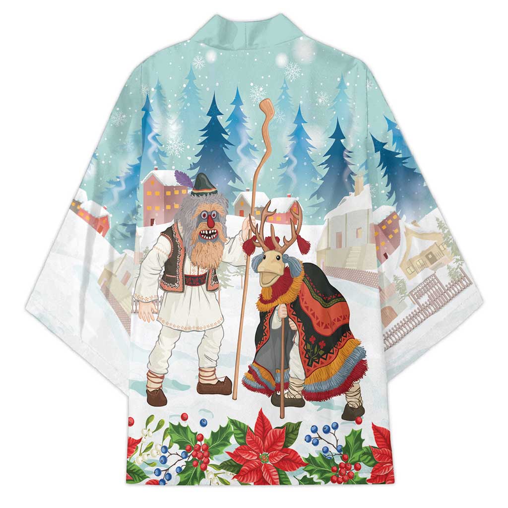 Romania Christmas Kimono Romanian Folklore Traditional Christmas Mask - Wonder Print Shop
