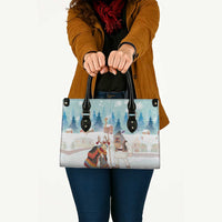 Romania Christmas Leather Bag Romanian Folklore Traditional Christmas Mask - Wonder Print Shop