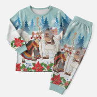 Romania Christmas Pajama Set Romanian Folklore  Traditional Christmas Mask - Wonder Print Shop