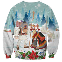 Romania Christmas Sweatshirt Romanian Folklore Traditional Christmas Mask - Wonder Print Shop