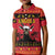 Angola Christmas Kid Polo Shirt Giant Sable Antelope Virtus Unita Fortior - Wonder Print Shop