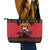 Angola Christmas Leather Tote Bag Giant Sable Antelope Virtus Unita Fortior - Wonder Print Shop