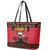 Angola Christmas Leather Tote Bag Giant Sable Antelope Virtus Unita Fortior - Wonder Print Shop