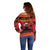 Angola Christmas Off Shoulder Sweater Giant Sable Antelope Virtus Unita Fortior - Wonder Print Shop