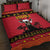 Angola Christmas Quilt Bed Set Giant Sable Antelope Virtus Unita Fortior - Wonder Print Shop