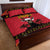 Angola Christmas Quilt Bed Set Giant Sable Antelope Virtus Unita Fortior - Wonder Print Shop