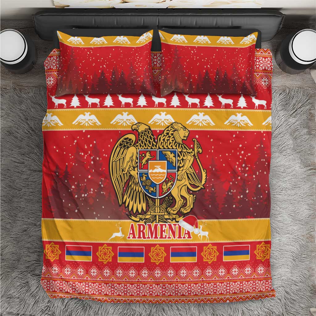 Armenia Christmas Bedding Set Coat Of Arms With Arevakhach - Wonder Print Shop