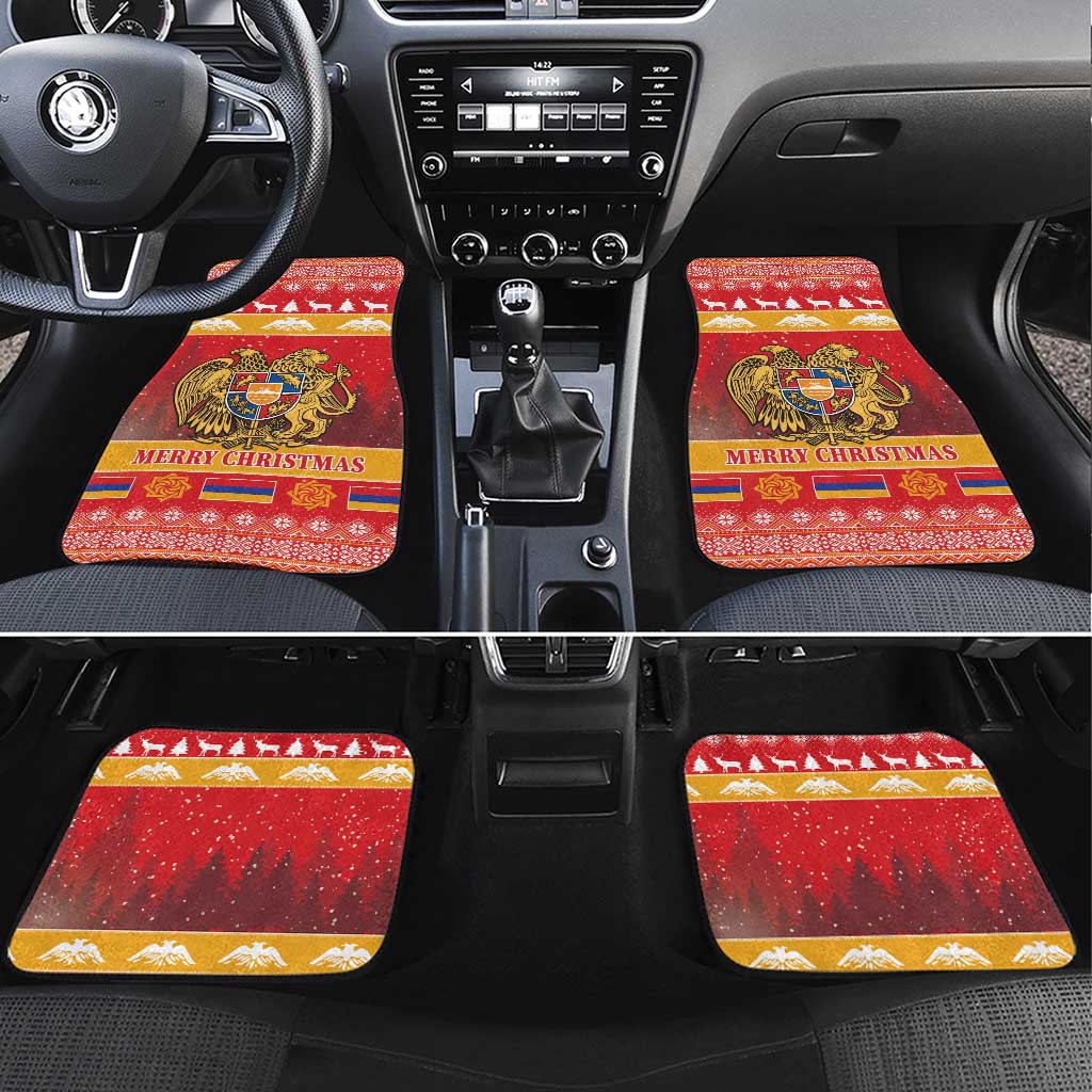 Armenia Christmas Car Mats Coat Of Arms With Arevakhach - Wonder Print Shop