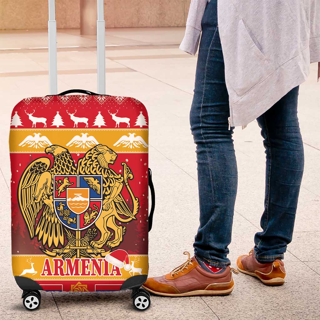 Armenia Christmas Luggage Cover Coat Of Arms With Arevakhach