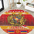 Armenia Christmas Round Carpet Coat Of Arms With Arevakhach