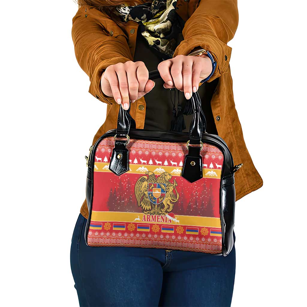 Armenia Christmas Shoulder Handbag Coat Of Arms With Arevakhach